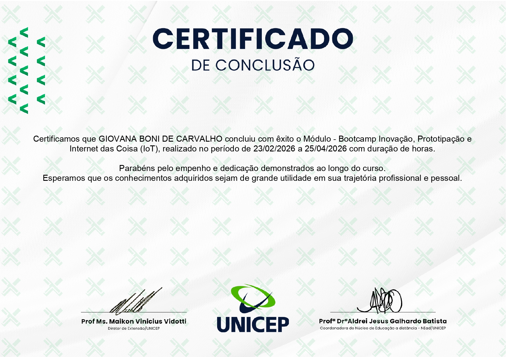 Certificado IoT - UNICEP